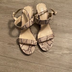 Snake print sandals